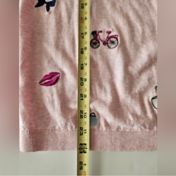 Talbots Paris Sweater Pink
embroidered 1X crew neck Knit Soft
French Details - Picture 6 of 8